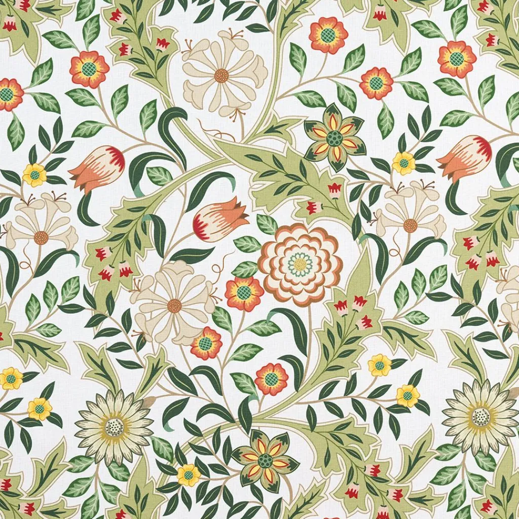 Nordisk Textil Arts & Crafts Tyger|Gardintyger Mönstrade|Flora grön tyg