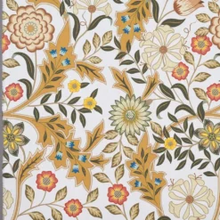 Nordisk Textil Arts & Crafts Tyger|Gardintyger Mönstrade|Flora ockra tyg