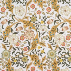 Nordisk Textil Arts & Crafts Tyger|Gardintyger Mönstrade|Flora ockra tyg
