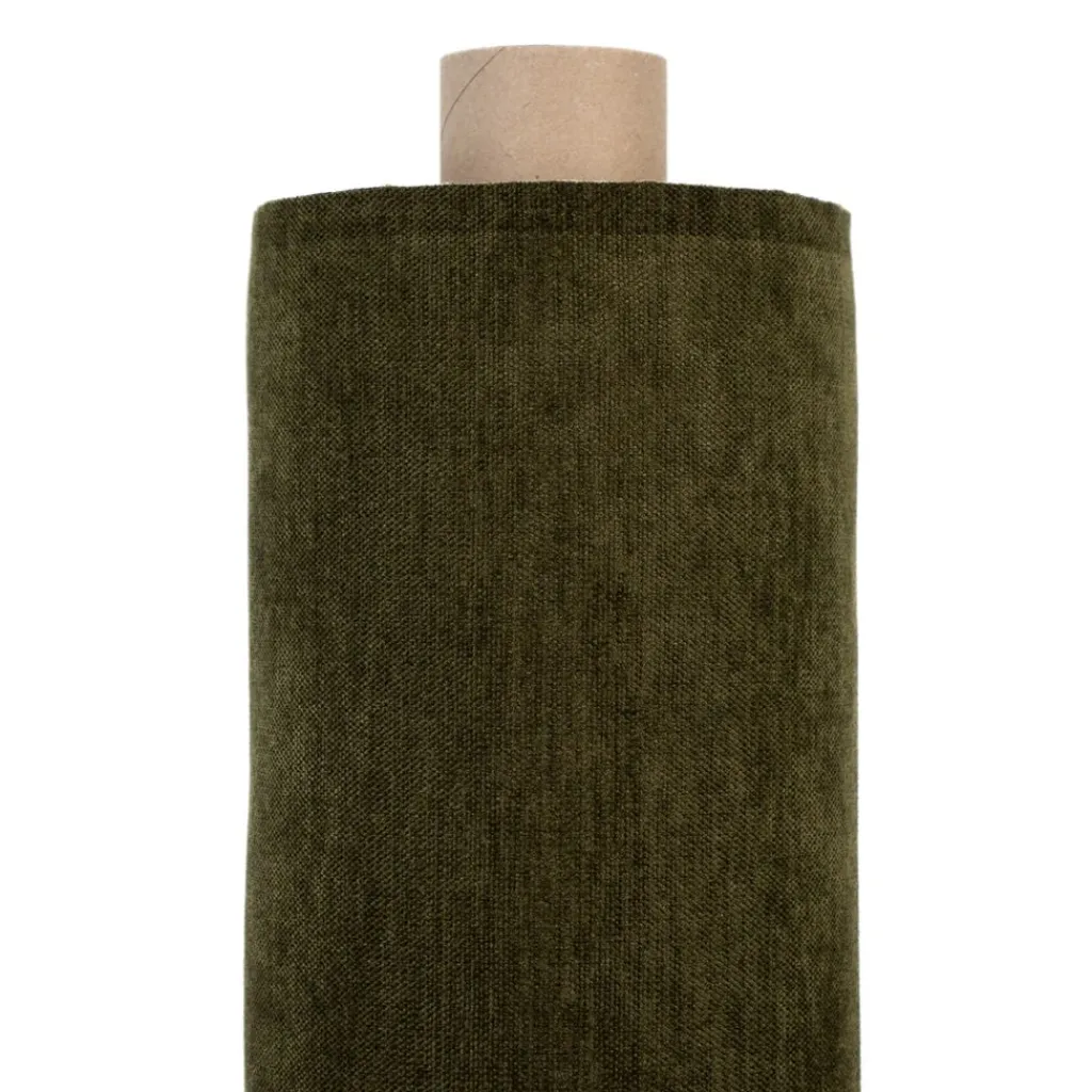 Nordisk Textil Enfärgade Möbeltyger|Flow winter moss möbeltyg – Mjuk & slitstark chenille