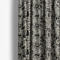 Arvidssons textil Gardintyger Mönstrade|Arvidssons Textil|Fýri beige-svart linnelook tyg