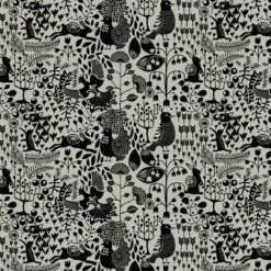 Arvidssons textil Gardintyger Mönstrade|Arvidssons Textil|Fýri beige-svart linnelook tyg