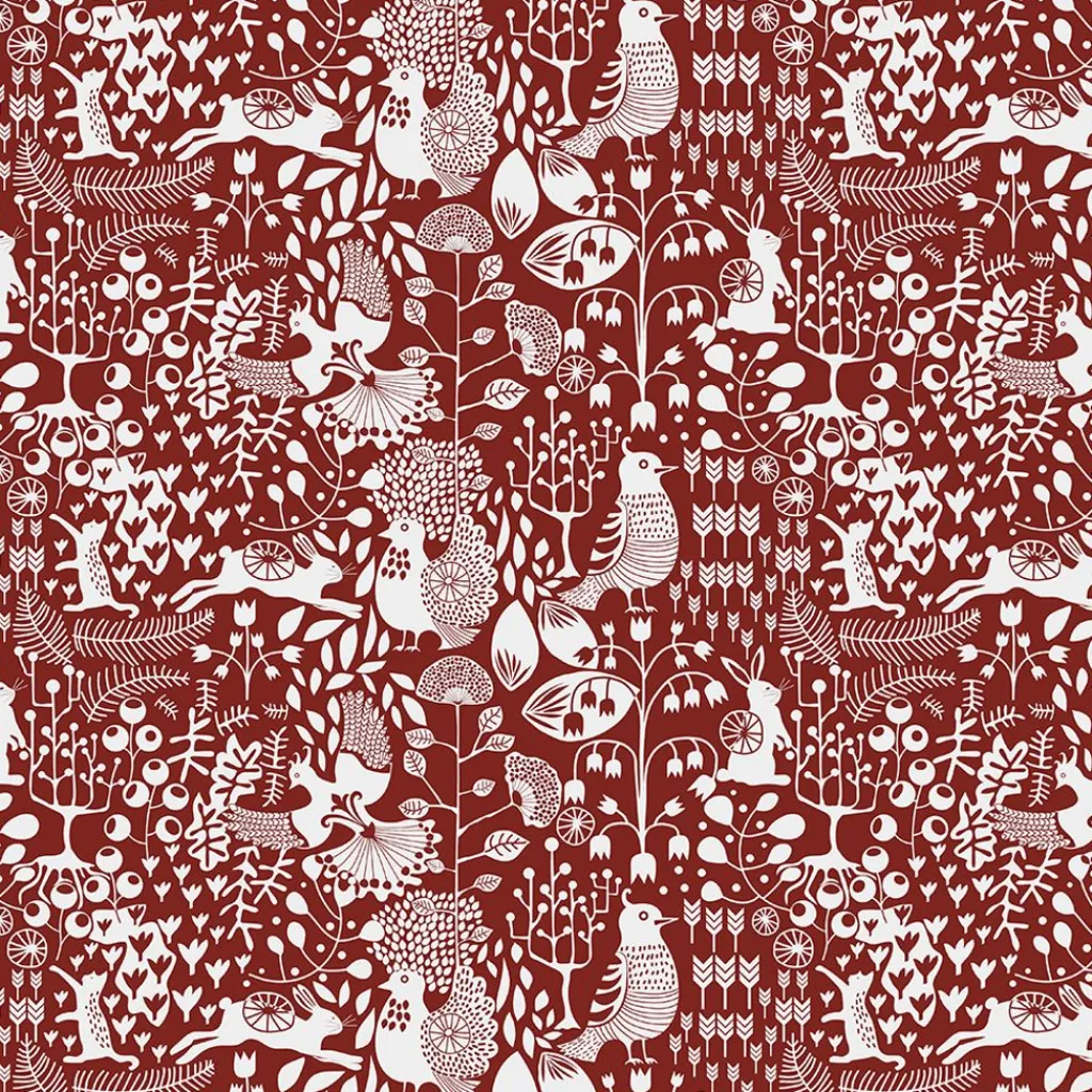 Arvidssons textil Juldukar|Bordsduk|Fýri röd bordsduk