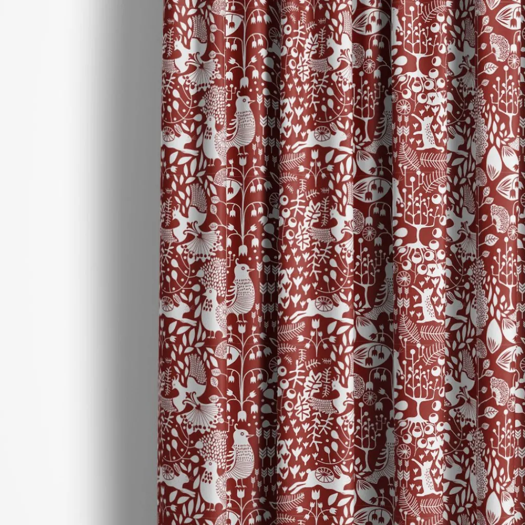 Arvidssons textil Gardintyger Mönstrade|Arvidssons Textil|Fýri röd tyg