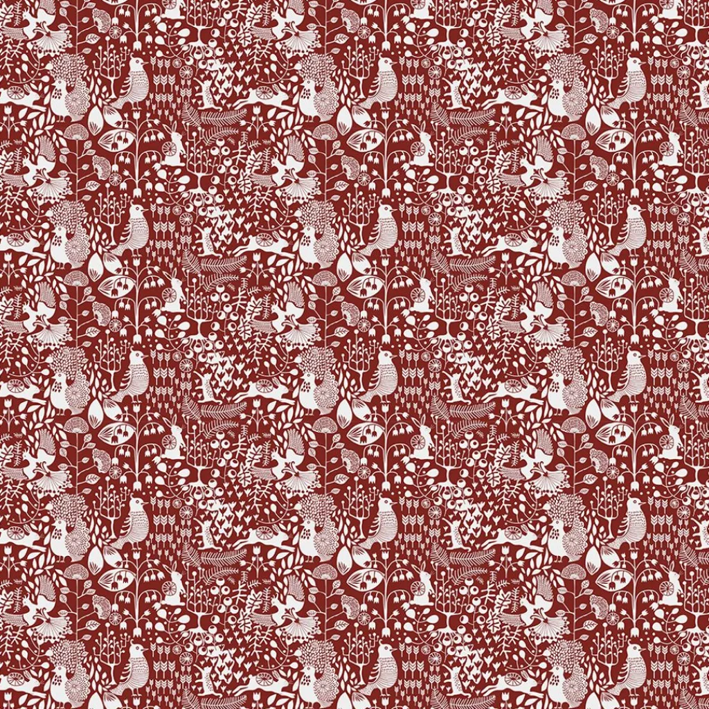 Arvidssons textil Gardintyger Mönstrade|Arvidssons Textil|Fýri röd tyg