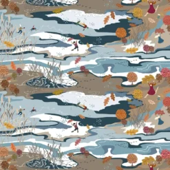 Arvidssons textil Gardintyger Mönstrade|Arvidssons Textil|Friska vindar beige tyg