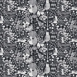 Arvidssons textil Juldukar|Bordsduk|Fýri svart bordsduk