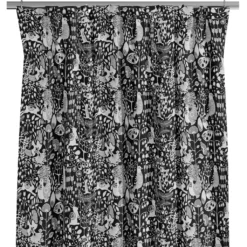 Arvidssons textil Gardiner Mönstrade|Fýri svart gardiner
