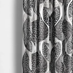 Arvidssons textil Gardintyger Mönstrade|Arvidssons Textil|Froda svart tyg – elegant mönster i halvlinne