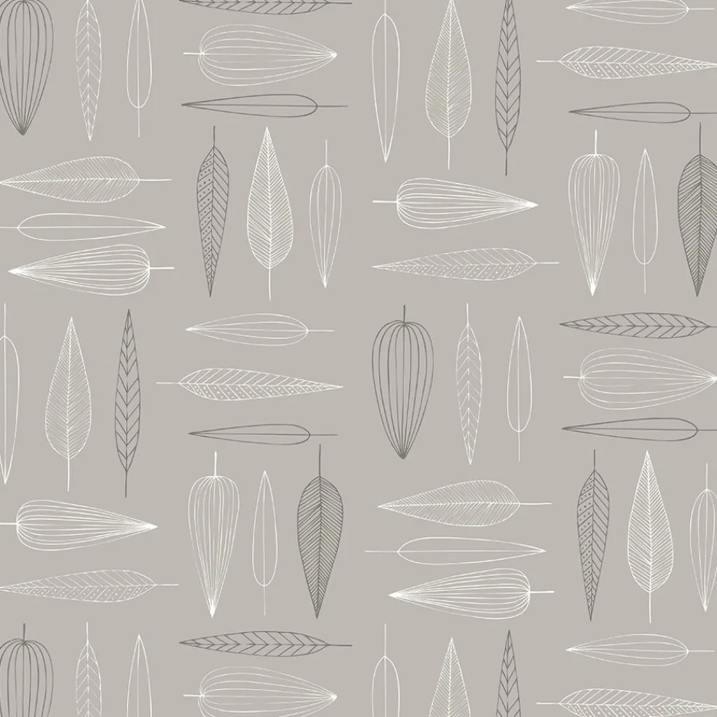 Arvidssons textil Gardintyger Mönstrade|Arvidssons Textil|Frostblad beige tyg – metervara med bladmotiv