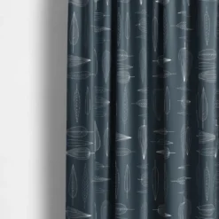 Arvidssons textil Gardiner Mönstrade|Frostblad Blå – Gardin med stilrent bladmotiv