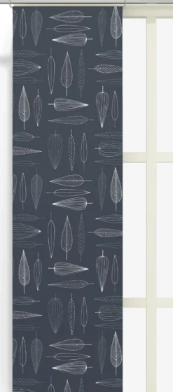 Arvidssons textil Panelgardiner|Frostblad blå panelgardiner