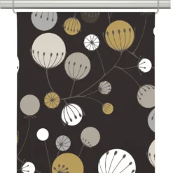 Arvidssons textil Panelgardiner|Frö svart panelgardiner
