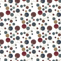 Arvidssons textil Gardintyger Mönstrade|Arvidssons Textil|Frö vit-vinröd tyg