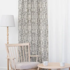 Nordisk Textil Gardiner Mönstrade|Grace beige gardiner - Klassisk blommig Arts and Crafts design
