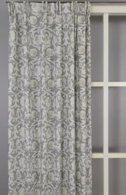 Nordisk Textil Gardiner Mönstrade|Grace beige gardiner - Klassisk blommig Arts and Crafts design
