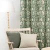 Arts & Crafts Tyger|Gardintyger Mönstrade|Grace grön tyg - Klassisk blommig Arts and Crafts design