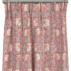 Nordisk Textil Gardiner Mönstrade|Julgardiner|Grace röd gardiner - Klassisk blommig Arts and Crafts design