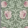 Nordisk Textil Arts & Crafts Tyger|Gardintyger Mönstrade|Grace rosa/ljusgrön tyg - Klassisk blommig Arts and Crafts design