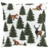 Arvidssons textil Julkuddar|Mönstrade Kuddfodral|Granskog grön kuddfodral