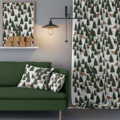 Arvidssons textil Gardintyger Mönstrade|Arvidssons Textil|Granskog grön tyg