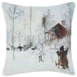 Svanefors Julkuddar|Mönstrade Kuddfodral|Gården kuddfodral - Carl Larsson
