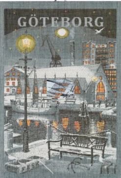 Ekelund Kökshandduk|Göteborg natt kökshandduk 35X50 - s Linneväveri