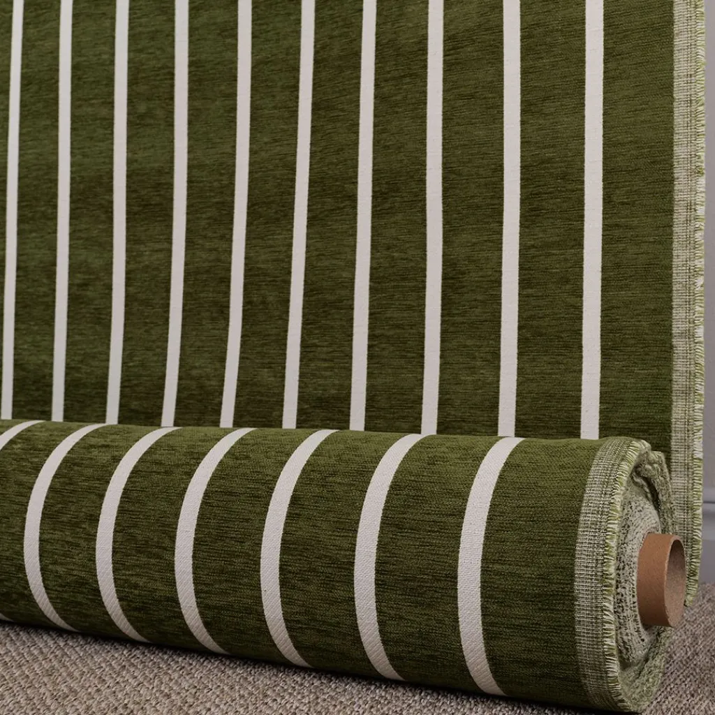 Nordisk Textil Mönstrade Möbeltyger|Halle grön möbeltyg