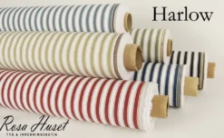 Nordisk Textil Randiga Möbeltyger|Rutor & Ränder|Harlow beige-vit randigt tyg