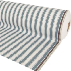 Nordisk Textil Randiga Möbeltyger|Rutor & Ränder|Harlow duvblå-vit randigt tyg