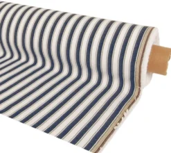 Nordisk Textil Randiga Möbeltyger|Rutor & Ränder|Harlow marinblått randigt tyg