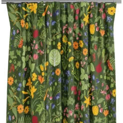 Arvidssons textil Gardiner Mönstrade|Hedemora grön gardin