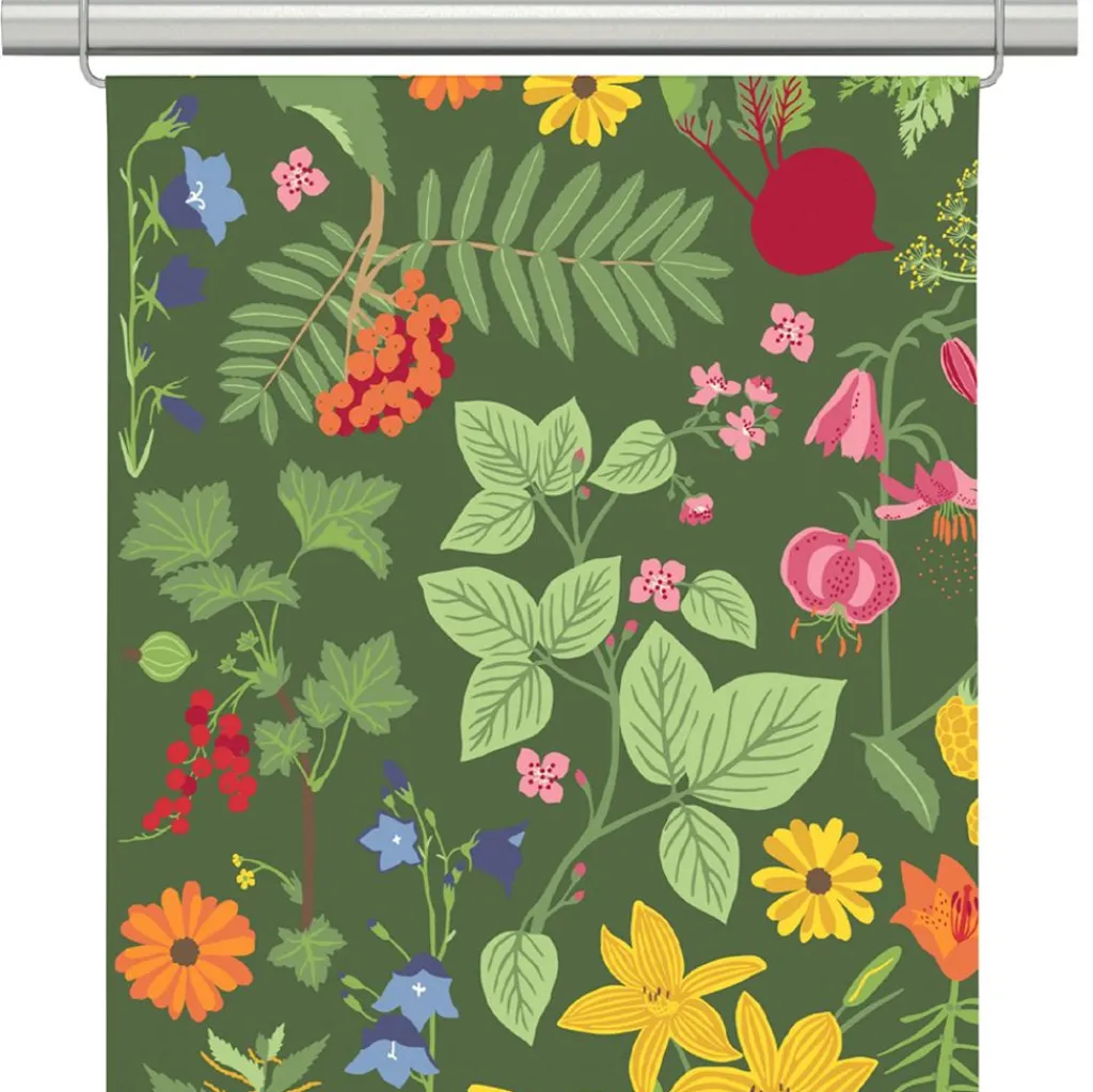 Arvidssons textil Panelgardiner|Hedemora grön panelgardiner