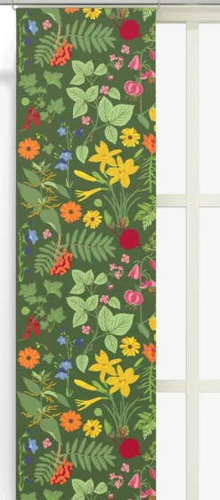 Arvidssons textil Panelgardiner|Hedemora grön panelgardiner