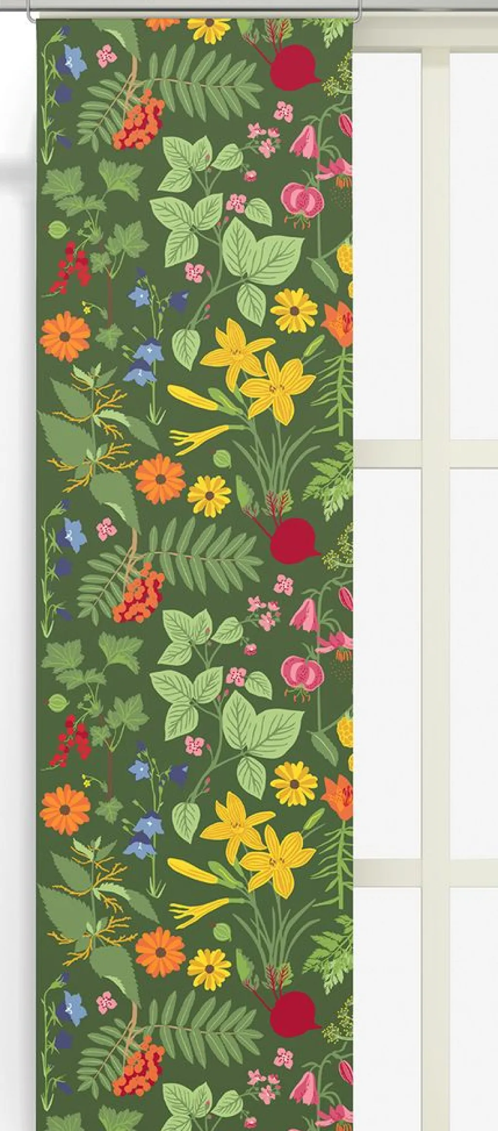 Arvidssons textil Panelgardiner|Hedemora grön panelgardiner