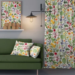 Arvidssons textil Gardiner Mönstrade|Hedemora vit gardin
