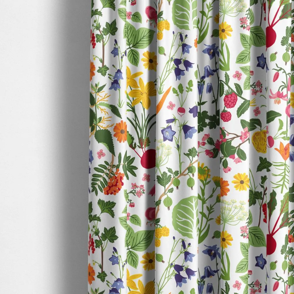 Arvidssons textil Gardiner Mönstrade|Hedemora vit gardin