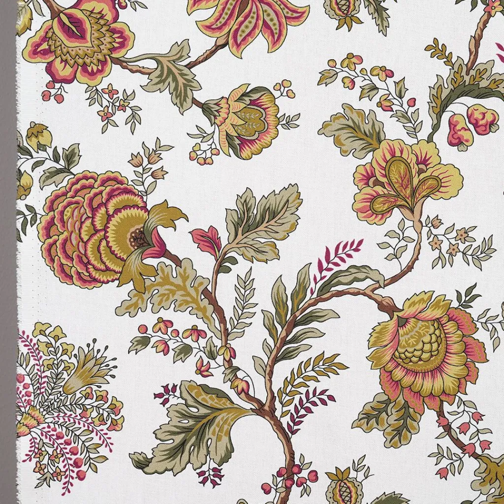 Nordisk Textil Arts & Crafts Tyger|Gardintyger Mönstrade|Heritage vinröd tyg