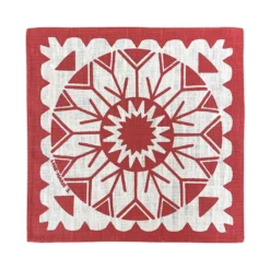 Arvidssons textil Juldukar|Hildur röd duk 23x23