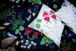 Arvidssons textil Gardintyger Mönstrade|Arvidssons Textil|Himlajorden svart tyg