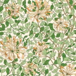 Nordisk Textil Arts & Crafts Tyger|Gardintyger Mönstrade|Honeysuckle aprikos gardintyg