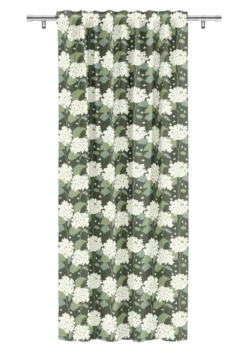 Arvidssons textil Gardiner Mönstrade|Hortensia grön gardiner