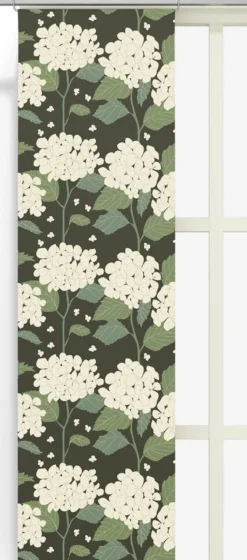 Arvidssons textil Panelgardiner|Hortensia grön panelgardiner