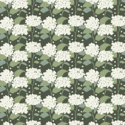 Arvidssons textil Gardintyger Mönstrade|Arvidssons Textil|Hortensia grön tyg