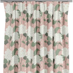 Arvidssons textil Gardiner Mönstrade|Hortensia rosa gardiner
