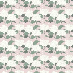Arvidssons textil Gardintyger Mönstrade|Arvidssons Textil|Hortensia rosa tyg
