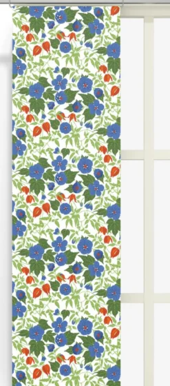 Arvidssons textil Panelgardiner|Husknuten blå panelgardiner