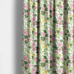 Arvidssons textil Gardiner Mönstrade|Husknuten rosa gardiner