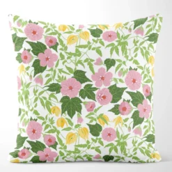 Arvidssons textil Mönstrade Kuddfodral|Husknuten Rosa kuddfodral