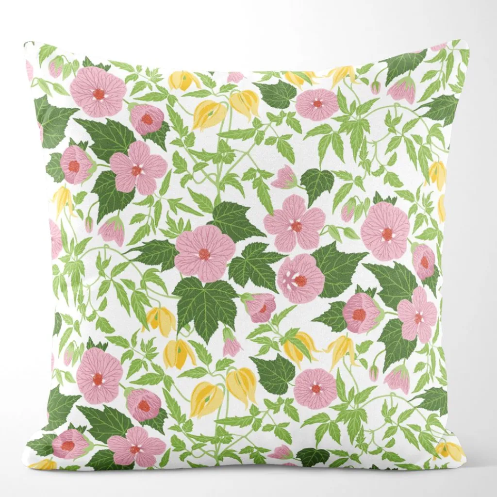 Arvidssons textil Mönstrade Kuddfodral|Husknuten Rosa kuddfodral